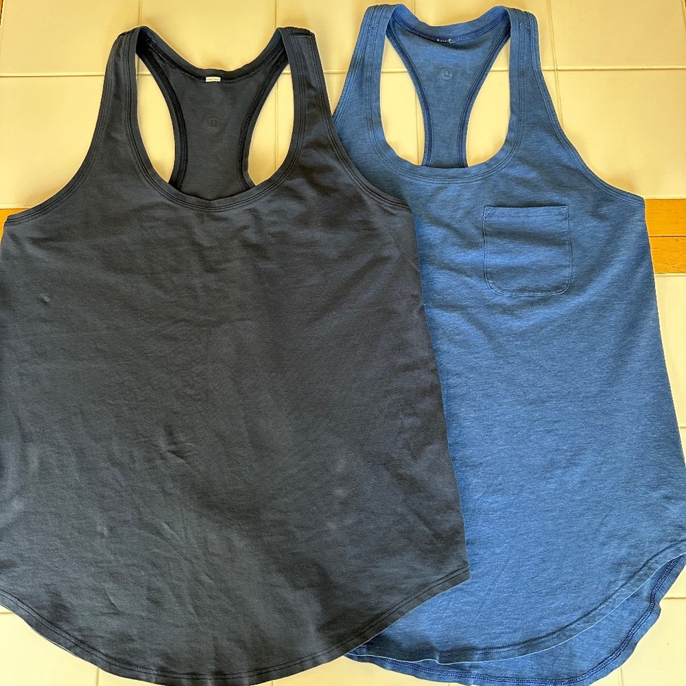 Lululemon Tank Top Bundle Navy and Blue Women’s Large